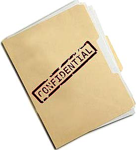 File folder marked "Confidential"