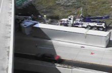 I-94 truck rollover picture 2