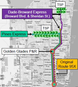 Phase 1 Transit Improvements map