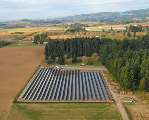 Text Box:    Aerial shot of Baldock Solar Station- photo by Portland General Electric