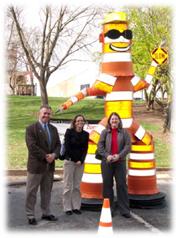 Kevin, Ashley, and Dawn at MoDOT Central Office
