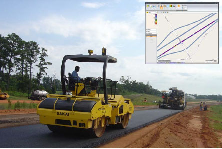 Photo of a roller with a software screen shot inset