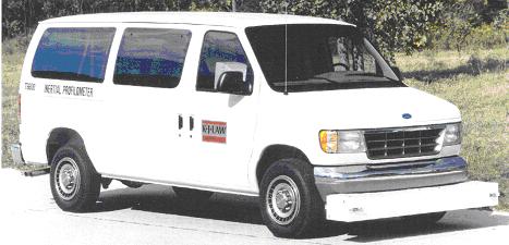 Photo of  road roughness profilometer van as described above