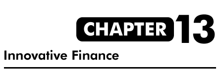 Chapter 13: Innovative Finance