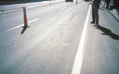 Figure 4.82 shows an example of low severity fatigue type cracking on a roadway with an asphalt-concrete (AC) surface.