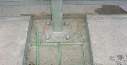 Figure 26. Formworks installation for the construction of the curbs and the concrete sidewalks