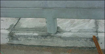 Figure 32: Front view of a finished curb
