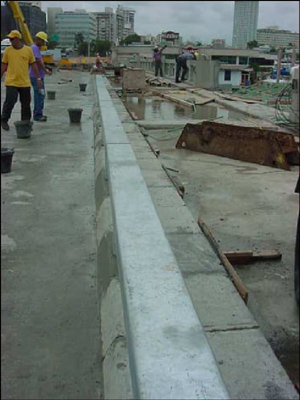 Figure 33: Finished concrete sidewalk and curb