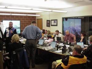 Photo of transportation center in operation during the Olympics