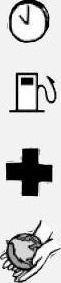 symbols for time savings, gas savings, safety savings, and environmental savings