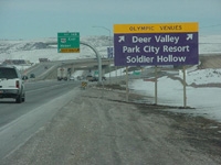 Photo of clear signing for Winter Olympic Venues