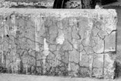 cracked block of concrete