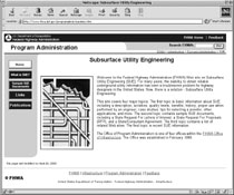 Screenshot of the Subsurface utility engineering website
