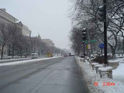 DC streets where snow has been removed