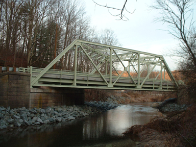 Completed bridge with FRP composite deck