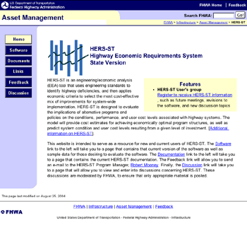 Screen shot of HERS-ST website