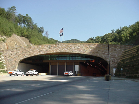The entrance to Cumberland Gap Tunnel.