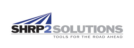 Logo of the Second Strategic Highway Research Program's (SHRP2) implementation initiative, SHRP2 Solutions. The tag line for the logo is "Tools for the Road Ahead.quot;