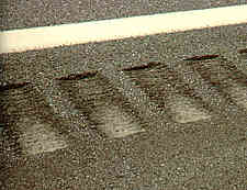 close up of rumble strips in NY.