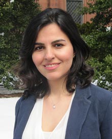 This photo is a middle-distance shot of Dr. Hoda Azari, the new Nondestructive Evaluation Research Program Manager.