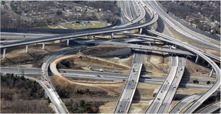 Image 2: Aerial photograph of the "HOT Lanes" on the Capital Beltway in VA Image 2: Aerial photograph of the "HOT Lanes" on the Capital Beltway in VA