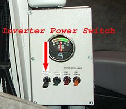 Figure 12. Photo. Remote switch for inverter power. This figure shows a photograph of the remote switch for the inverter power.