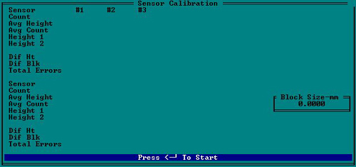 Figure 31. Screen shot. Calibration check screen. This figure shows a screen capture of the calibration check screen in the ICC software.