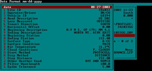 Figure 58. Screen shot. LTPP parameters screen. This figure shows a screen capture of the LTPP parameters screen in the ICC software.