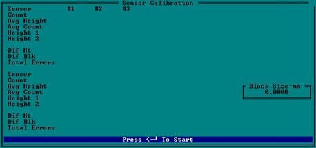 Figure 75. Screen shot. Calibration check screen. This figure shows a screen capture of the sensor calibration check screen in the ICC software.