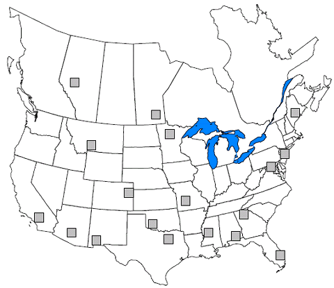 This is a schematic chart showing the S P S-5 project locations in the United States and Canada. The project sites are located in Alabama, Arizona, California, Colorado, Florida, Georgia, Maine, Maryland, Mississippi, Missouri, Montana, New Jersey, New Mexico, Oklahoma, Texas, Wisconsin, and Alberta and Manitoba Canada.