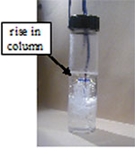 Figure 149. Photo. Half-filled vial after cooling in walk-in freezer.