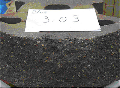 Figure 210. Photo. SHA-approved block from manufacturer B (N A C L Solution). Photo is explained on page 180.