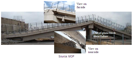 Photo. Collapse of Romero bridge. Click here for more information.