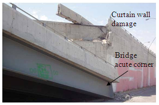 Photo. East abutment of Quilicura railway overcrossing. Click here for more information.