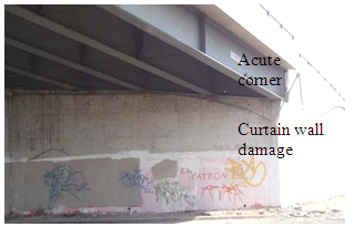 Photo. West abutment of Quilicura railway overcrossing. Click here for more information.