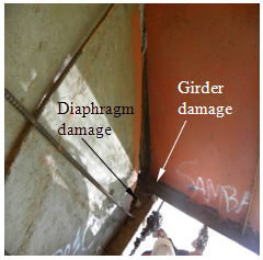 Photo. Diaphragm crushing in south abutment of Pichibudis bridge. Click here for more information.