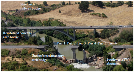 Photo. Collapse of masonry arch bridge at Claro River. Click here for more information.