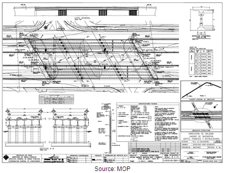 Illustration. As-built bridge plan for site 2. Click here for more information.