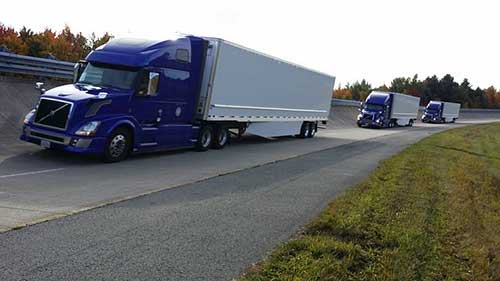 FHWA truck platooning study in partnership with the Canadian government.
