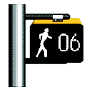 Figure 3-23. Countdown timer showing time remaining for pedestrian crossing. Photograph of timer showing pedestrian time remaining to safely cross the intersection.