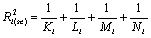 Figure 8: Equation. [Name of equation.] R sub I times SE squared equals the reciprocal of K sub I plus the reciprocal of L sub I plus the reciprocal of M sub I plus the reciprocal of N sub I
