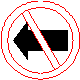 Figure 3d of chapter 4: Icon indicates the wrong way to create no left hand turn icon.