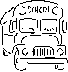 Figure 3f of chapter 4: outline icon of a school bus.