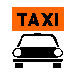 Figure 3g of chapter 4. Icon of car with the word taxi (captialized) above it.