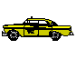 Figure 3h of chapter 4: icon of yellow and black car with the word taxi written on the side of it