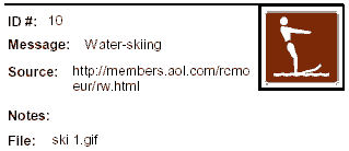 Icon Message: Water-skiing