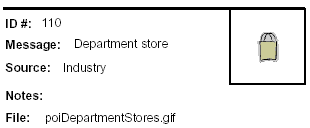Icon Message: Department store. Shopping Bag