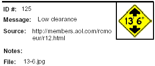 Icon Message: Low Clearance