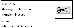 Icon Message: Hair Salon (clip art of scissors)