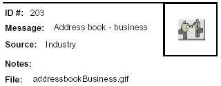 Icon Message: Address Book - Business (Clip art of two business persons)